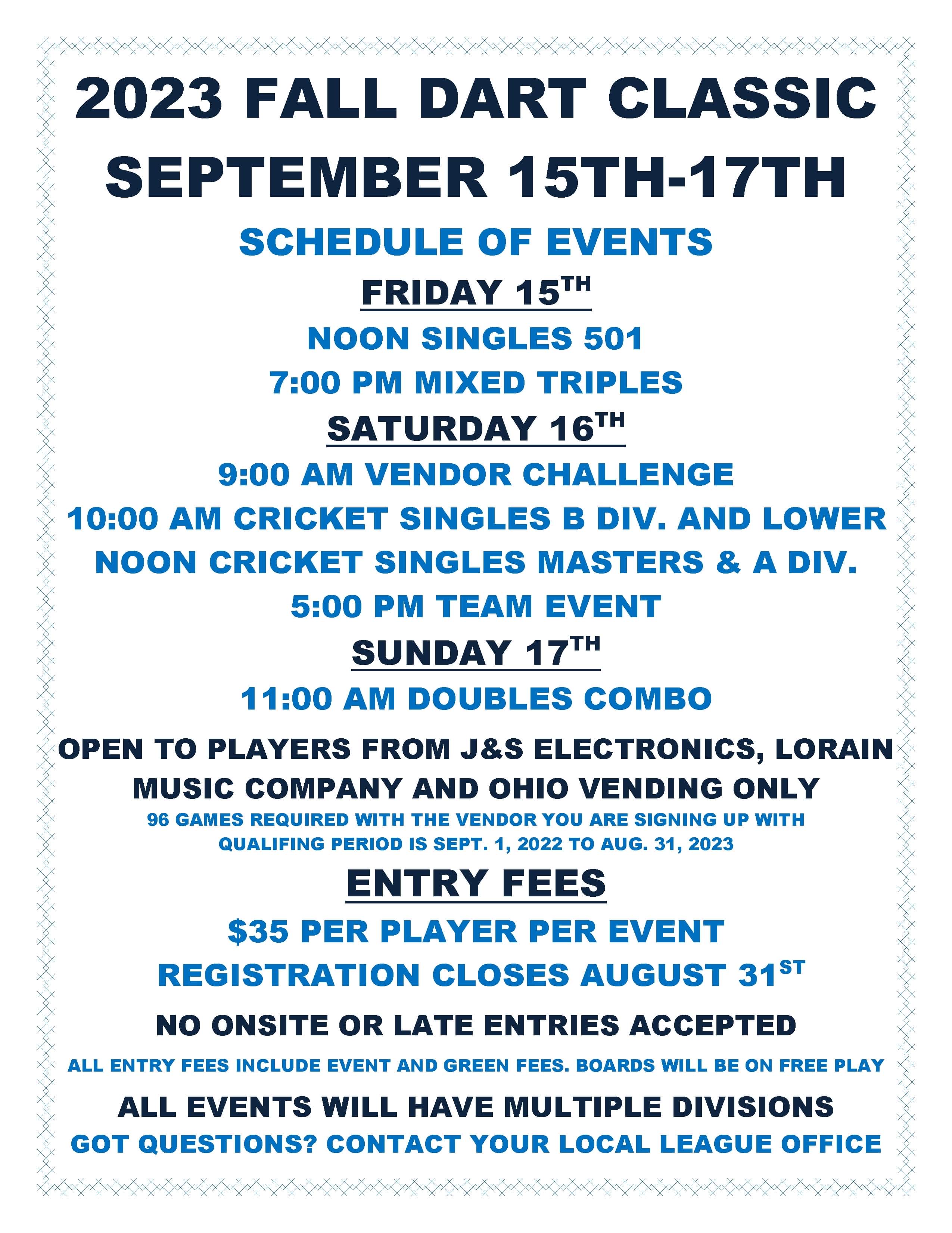 Dart and Pool Leagues Amherst, OH Lorain Music Co